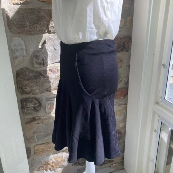 Rue Du Mail Paris Black Flounce Tulip Jersey Skirt women’s - Picture 5 of 12